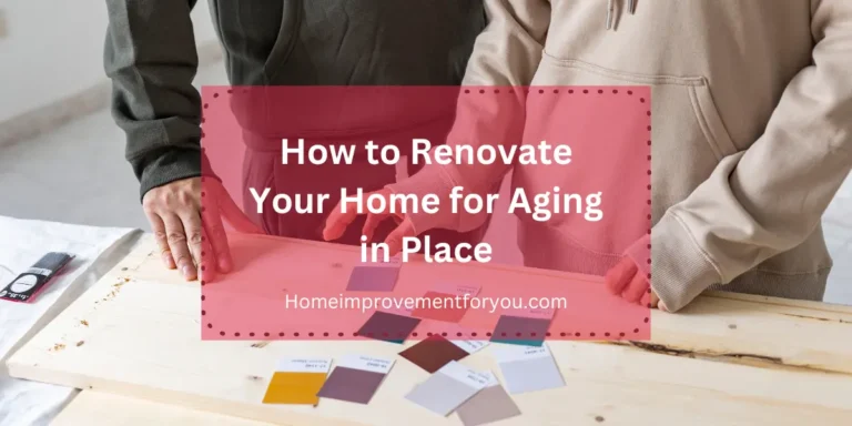 How to Renovate Your Home for Aging in Place